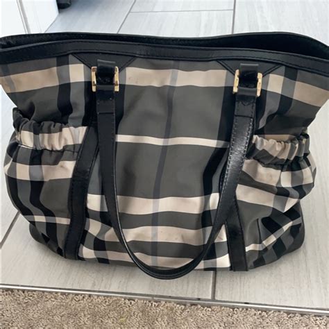 authentic burberry diaper bag.